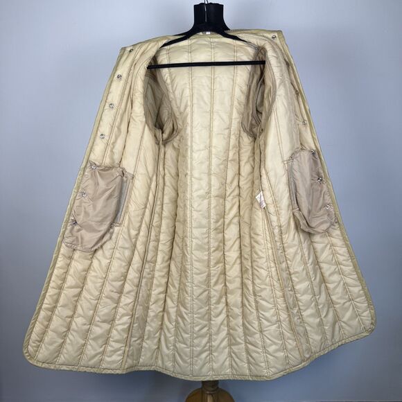 Vintage Quilted Winter Coat | 70s 80s Duster Puffer Style Made in Korea - Picture 6 of 15